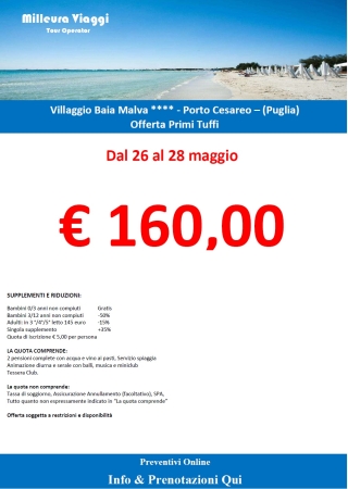 Baia Malva Resort - Porto Cesareo - Puglia Mare Italia