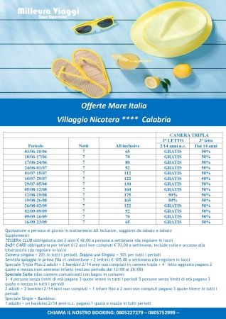 Nicotera Beach Village Mare Italia