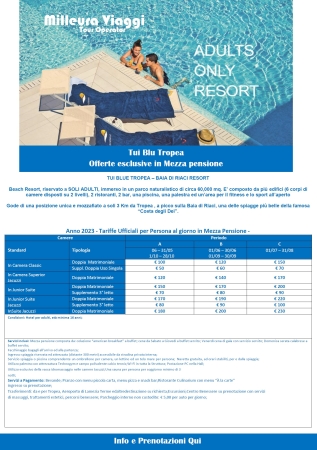TUI Blue Tropea - Adults Only Mare Italia