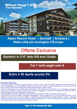 Alpen Resort Hotel Montagna Svizzera
